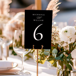 エレガントモダンミニマル結婚書道 テーブルナンバー