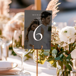 エレガントモダンミニマル結婚書道 テーブルナンバー