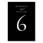 エレガントモダンミニマル結婚書道 テーブルナンバー (裏面)