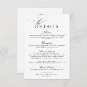 エレガントモダンミニマル結婚・スクリプト詳細 エンクロージャーカード (正面/裏面)