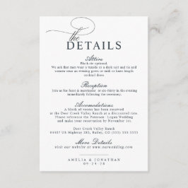 エレガントモダンミニマル結婚・スクリプト詳細 エンクロージャーカード