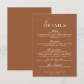 エレガントモダンミニマル結婚・スクリプト詳細 エンクロージャーカード (正面/裏面)