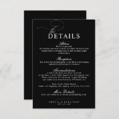 エレガントモダンミニマル結婚・スクリプト詳細 エンクロージャーカード (正面/裏面)