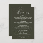 エレガントモダンミニマル結婚・スクリプト詳細 エンクロージャーカード (正面/裏面)