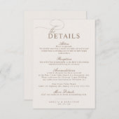 エレガントモダンミニマル結婚・スクリプト詳細 エンクロージャーカード (正面/裏面)