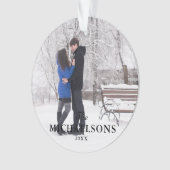エレガントモダンミニマルChristmas Coule Photo オーナメント (正面)
