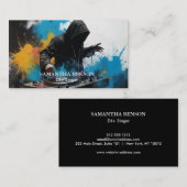 エレガントモダンミニマルDJ 名刺 (正面/裏面)