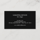 エレガントモダンミニマルDJ 名刺 (裏面)