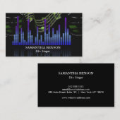 エレガントモダンミニマルDJ 名刺 (正面/裏面)