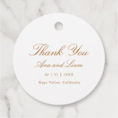 エレガントモダンミニマルScript Thank 結婚's フェイバータグ (裏面)