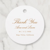 エレガントモダンミニマルScript Thank 結婚's フェイバータグ (正面)