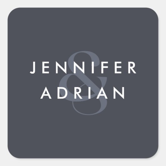 エレガントモダンミニマルSquid結婚 Inkの封筒 スクエアシール (正面)