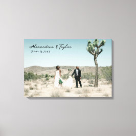 エレガントモダンミニマ結婚リストの写真キャンバス キャンバスプリント