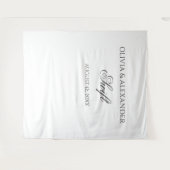 エレガントモダンミニマ結婚リストの背景 タペストリー (正面(横))