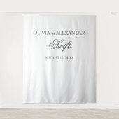 エレガントモダンミニマ結婚リストの背景 タペストリー (正面)