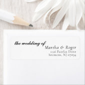 エレガントモダンミニマ結婚リスト差出人住所 ラベル (インサイチュ)