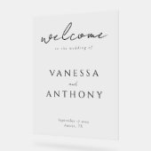 エレガントモダンミニマ結婚リスト アクリルサイン (傾斜)