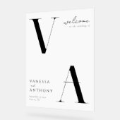 エレガントモダンミニマ結婚リスト アクリルサイン (傾斜)