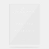 エレガントモダンミニマ結婚リスト アクリルサイン (正面)