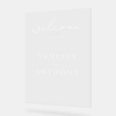 エレガントモダンミニマ結婚リスト アクリルサイン (傾斜)