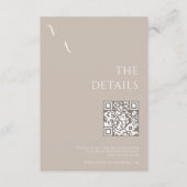 エレガントモダンミニマ結婚リスト エンクロージャーカード (正面)