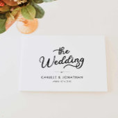 エレガントモダンミニマ結婚リスト ゲストブック