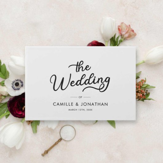 エレガントモダンミニマ結婚リスト ゲストブック