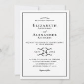 エレガントモダンミニマ結婚リスト 招待状 (正面)