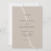 エレガントモダンミニマ結婚リスト 招待状 (正面)