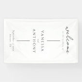 エレガントモダンミニマ結婚リスト 横断幕 (横)