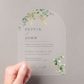 エレガントモダンミニマ結婚ー アクリル招待状 (インサイチュ (ポータブル))