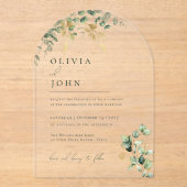 エレガントモダンミニマ結婚ー アクリル招待状 (正面)