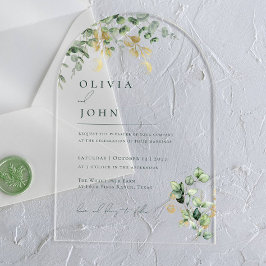 エレガントモダンミニマ結婚ー アクリル招待状