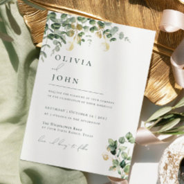 エレガントモダンミニマ結婚ー 招待状