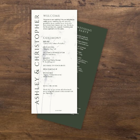 エレガントモダンモスグリーン結婚ズ プログラム