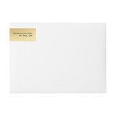 エレガントモダンモノグラムの金ゴールド ラップアラウンドラベル (正面)