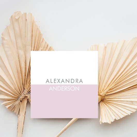 エレガントモダンモノグラムミニマル スクエア名刺