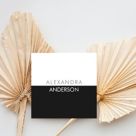 エレガントモダンモノグラムミニマル スクエア名刺