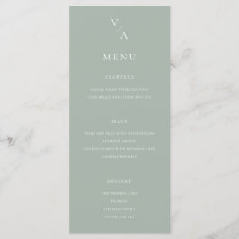 エレガントモダンモノグラム結婚セージ メニュー