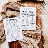 エレガントモダンユニークインフォグラフィック結婚式 プログラム