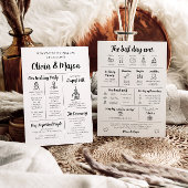 エレガントモダンユニークインフォグラフィック結婚式 プログラム