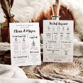 エレガントモダンユニークインフォグラフィック結婚式 プログラム