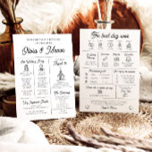 エレガントモダンユニークインフォグラフィック結婚式 プログラム