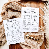 エレガントモダンユニークインフォグラフィック結婚式 プログラム