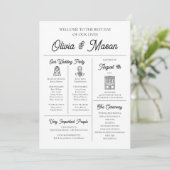 エレガントモダンユニークインフォグラフィック結婚式 プログラム (スタンド正面)