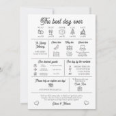 エレガントモダンユニークインフォグラフィック結婚式 プログラム (裏面)