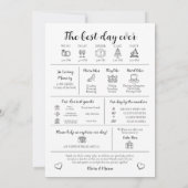 エレガントモダンユニークインフォグラフィック結婚式 プログラム (裏面)