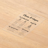 エレガントモダンユニークインフォグラフィック結婚式 プログラム (レイダウン)