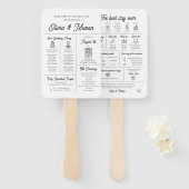 エレガントモダンユニークインフォグラフィック結婚式 プログラム ハンドファン