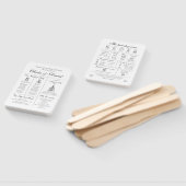 エレガントモダンユニークインフォグラフィック結婚式 プログラム ハンドファン (組立なし)